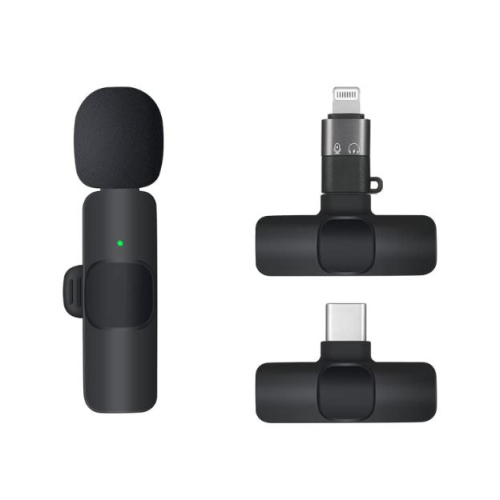 میکروفن یقه دومنظوره آیفونی و تایپسیK8 WIRELESS MICROPHONE