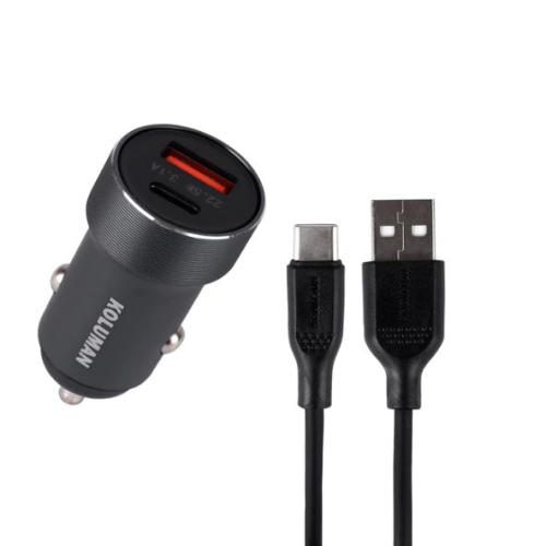 فندکی کلومن با کابل تایپسی CAR CHARGER KOLUMAN KCC07